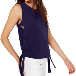 Michael Kors Sleeveless Side Laced Blouse